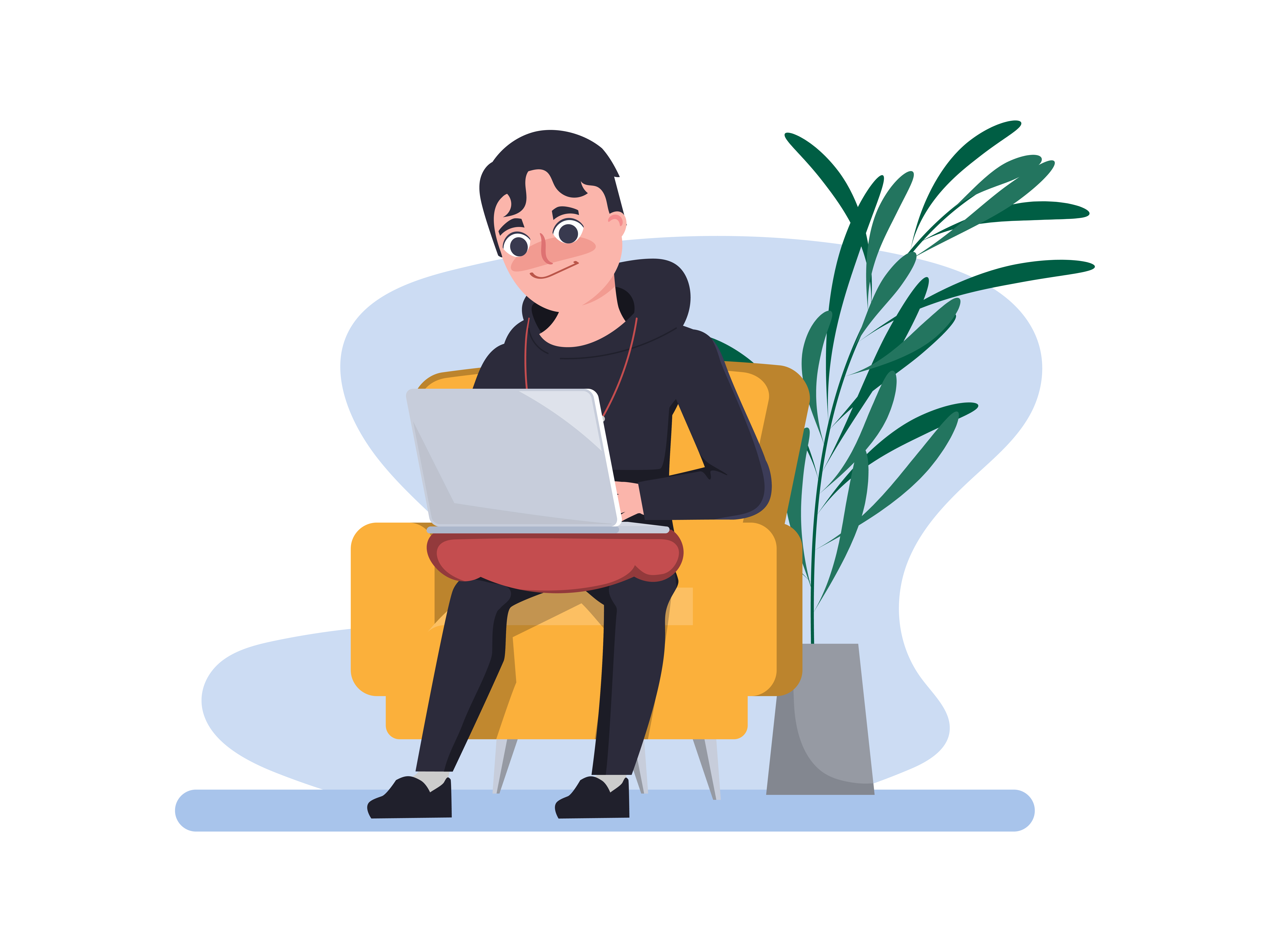 boy with laptop